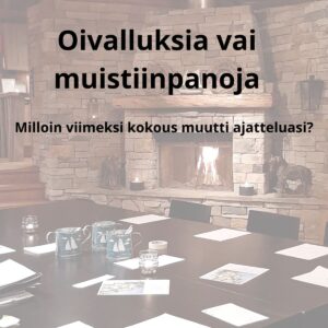 Oivalluksia vai muistiinpanoja